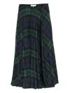 Masu Pleated Wrap Skirt In Green