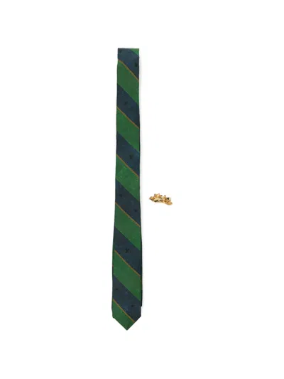 Masu Striped Tie In Green