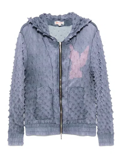 Masu Two-way Zip Up Jacket In Blue