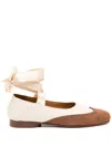 Masu Wing Tip Ballet Shoes In Neutral