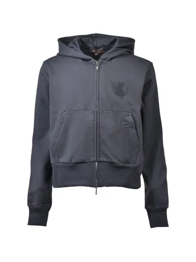 Masu Zipped Hoodie In Blue