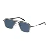 Masunaga Gms-130p Sg S24 Clear Grey Sunglasses In Blue