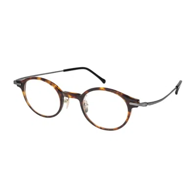 Masunaga Gms-833 Round Titanium Frame Sunglasses In Brown