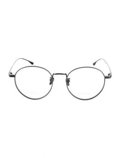 Pre-owned Masunaga Round Eyeglasses In Silver
