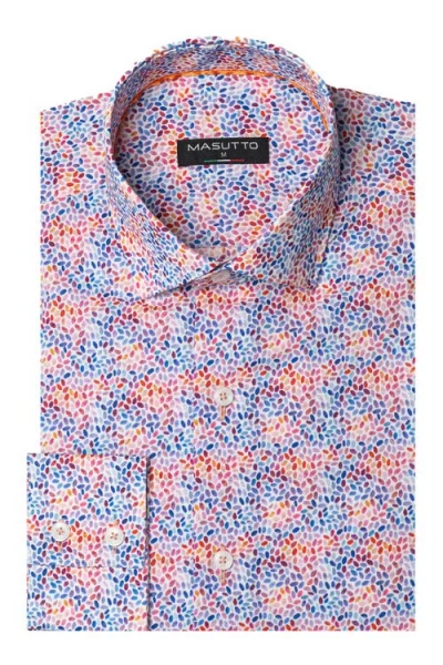 Masutto Bitto Print Button-up Long Sleeve Shirt In Multi