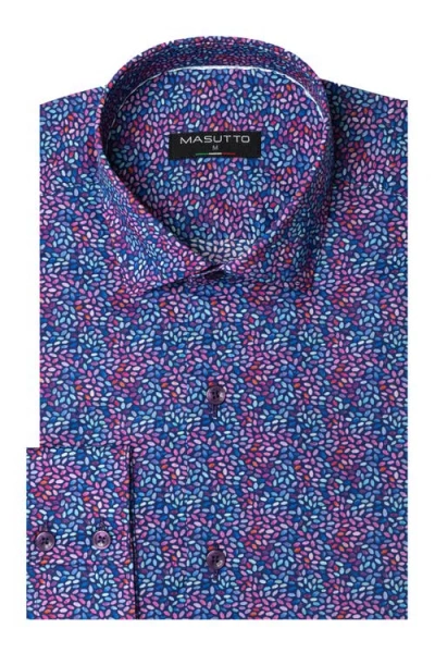 Masutto Bitto Print Button-up Long Sleeve Shirt In Multi