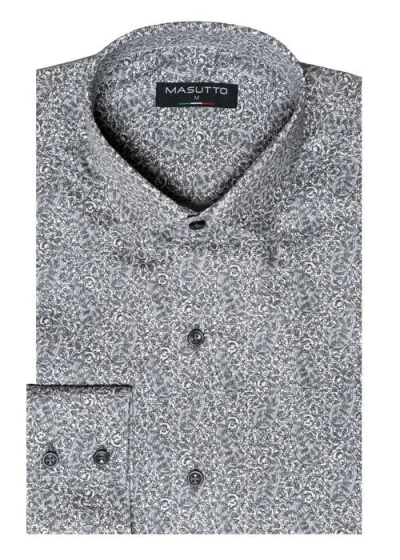Masutto Bogota Print Button-up Long Sleeve Shirt In Multi