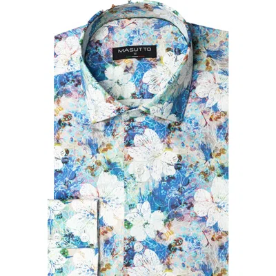 Masutto Gabrio Print Button-up Long Sleeve Shirt In Multi