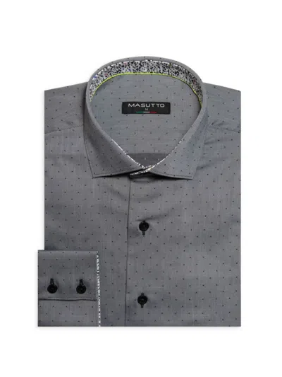 Masutto Men's Classic Fit Dress Shirt In Grey