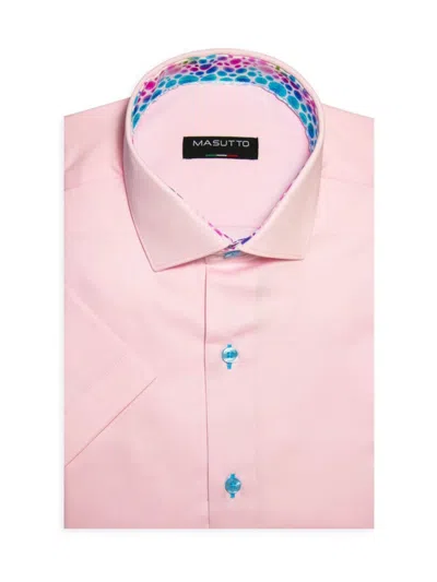Masutto Men's Classic Fit Dress Shirt In Pink