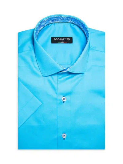 Masutto Men's Forli Classic Fit Dress Shirt In Turquoise