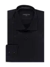 Masutto Men's Classic Fit Solid Dress Shirt In Black