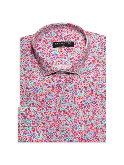 Masutto Men's Karina Floral Dress Shirt In Pink