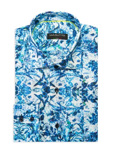 Masutto Men's Modern Fit Paisley Sport Shirt In Neutral