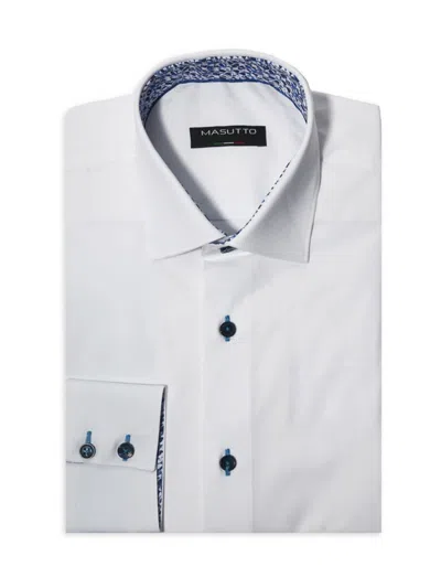 Masutto Men's Parma Solid Dress Shirt In White