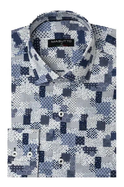 Masutto Mirisola Print Button-up Long Sleeve Shirt In Multi