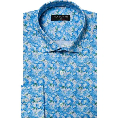 Masutto Perth Print Button-up Long Sleeve Shirt In Multi