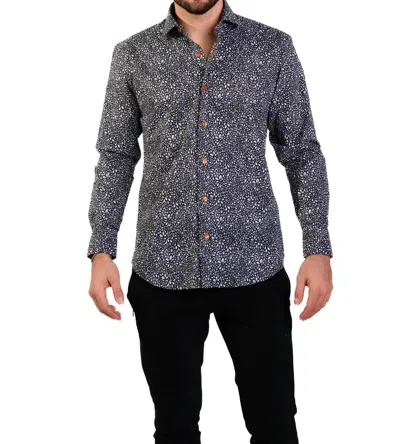 MASUTTO PLUS RENZO/18 BUTTON SHIRT IN BLACK