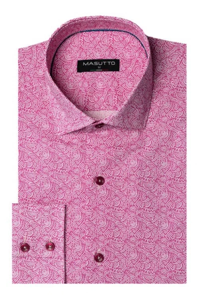 Masutto Serphina Button Down Long Sleeve Shirt In Blue