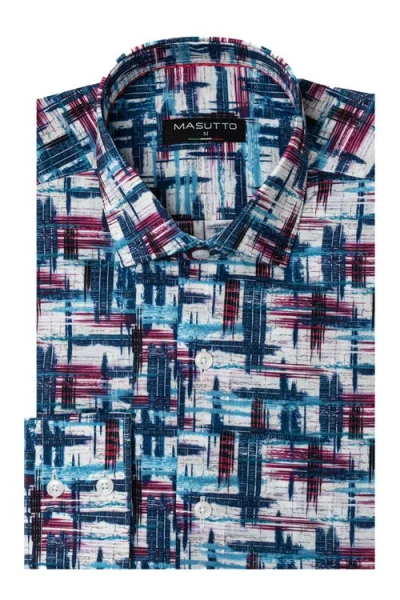 Masutto Souza Button Down Long Sleeve Shirt In Multi