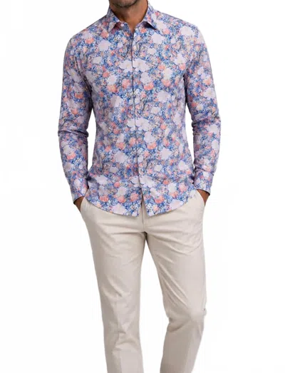 Masutto Tioga Long Sleeve Shirt In Blue Floral