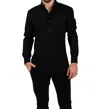 Masutto York/18 Long Sleeve Button Shirt In Black In Black