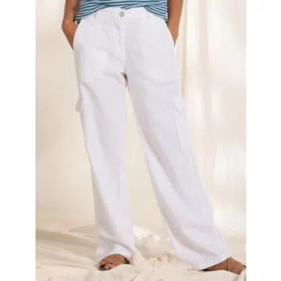 Mat De Misaine Ponant Calcaire Cotton & Linen Trousers In White