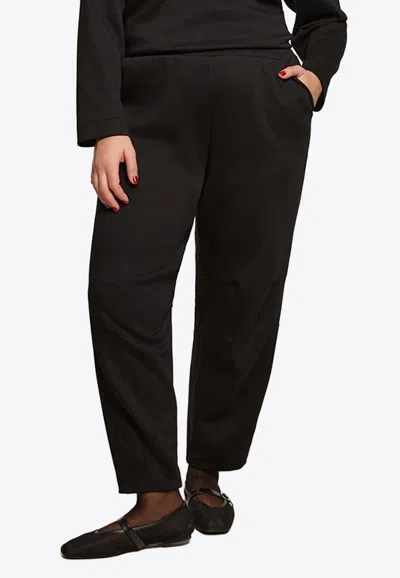 Mat Fashion Barrel Cropped Pants In Black