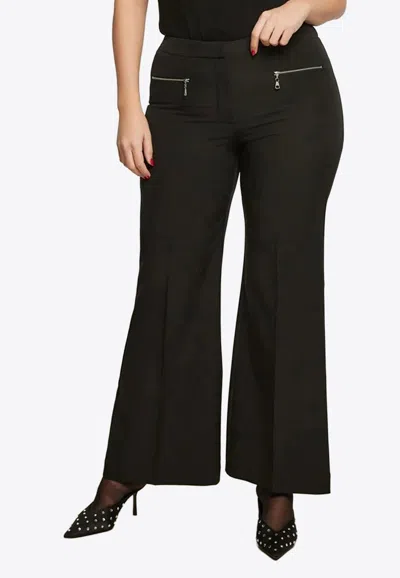 Mat Fashion Flared-leg Tailored Pants In Black