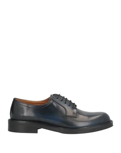 Mat:20 Woman Lace-up Shoes Midnight Blue Size 10 Leather
