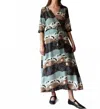 Mata Traders Aditi Wrap Dress In Mountain Stripe In Multi