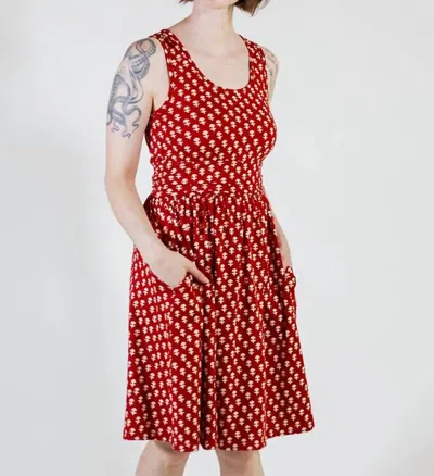 Mata Traders Asheville Dress Micro Floral In Red