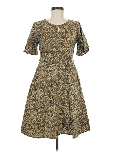 Pre-owned Mata Traders Casual Dress In Gold