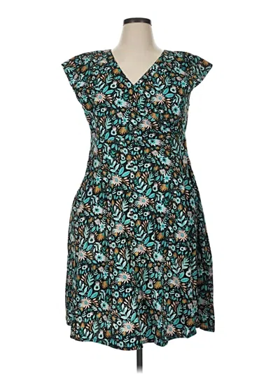 Pre-owned Mata Traders Casual Dress In Teal