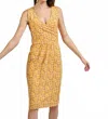Mata Traders Danica Floral Wrap Mini Dress In Matisse Yellow In Gold