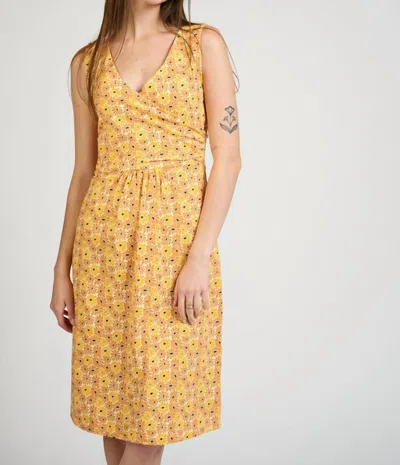 Mata Traders Danica Wrap Dress In Matisse Yellow