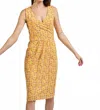 Mata Traders Danica Floral Wrap Mini Dress In Matisse Yellow In Multi