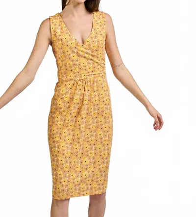 MATA TRADERS DANICA WRAP DRESS IN MATISSE YELLOW