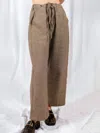 Mata Traders Emmy Drawstring Pant In Brown In Brown