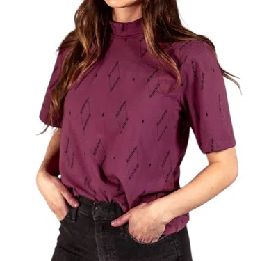 Mata Traders Eve Top In Diamond Vine Dark Purple In Multi