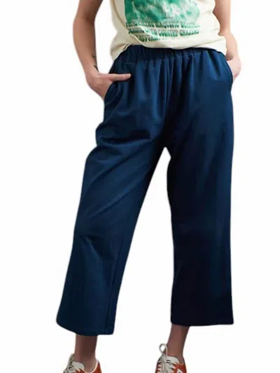 Mata Traders Faye Pants In Loop Knit Blue