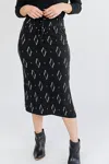 Mata Traders Isla Skirt In Black Diamond Vine In Multi