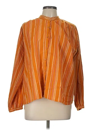 Pre-owned Mata Traders Long Sleeve Blouse In Orange