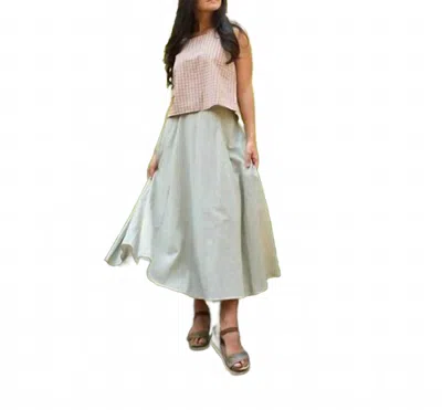 Mata Traders Lucinda Maxi Skirt In Olive Stripe In Green