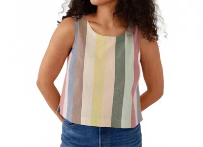 Mata Traders Neko Tank Top In Vintage Rainbow In Multi