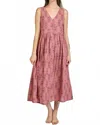 Mata Traders Olivia Midi Dress In Rose In Pink