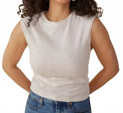 Mata Traders Ruched Top In Tree Rings Shell In Multi