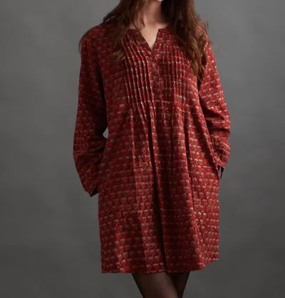 Mata Traders Victoria Tunic Dress In Currant Red In Burgundy