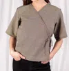 Mata Traders Winona Houndstooth Top In Brown In Brown