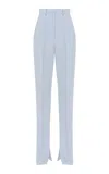 Matãriel Side-split Twill Skinny Trousers In Blue